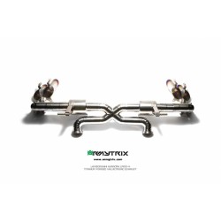 Catback Armytrix en titane avec valves, sorties bleues pour Lamborghini Huracan LP610-4