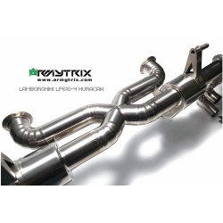 Catback Armytrix en titane avec valves, sorties noires mates pour Lamborghini Huracan LP610-4