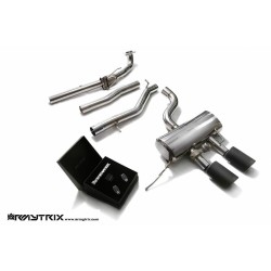 Catback Armytrix en acier inoxydable avec valves, sorties noires mates pour Volkswagen Golf 6 R20