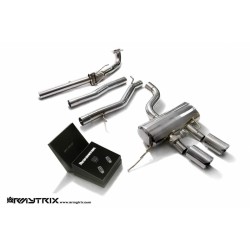 Catback Armytrix en acier inoxydable avec valves, sorties argent chromés pour Volkswagen Golf 6 R20