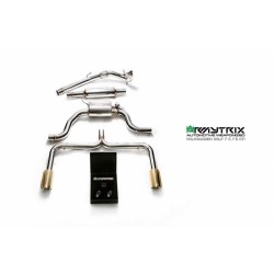 Catback Armytrix en acier inoxydable avec valves, sorties or pour Volkswagen Golf  MK7 GTI