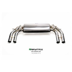 Catback Armytrix en acier inoxydable avec valves, sorties bleues pour Volkswagen Golf 7 R