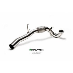 Catback Armytrix en acier inoxydable avec valves, sorties noires mates pour Volkswagen Golf 7R