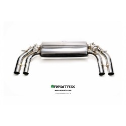Catback Armytrix en acier inoxydable avec valves, sorties noires mates pour Volkswagen Golf 7R