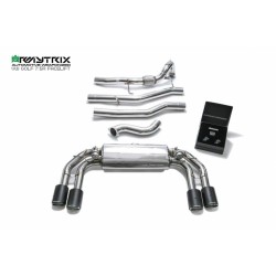 Catback Armytrix en acier inoxydable avec valves, sorties carbone pour Volkswagen Golf 7.5 R