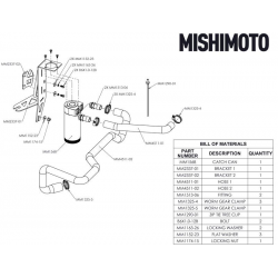 Catch Can Oil Moteur Mishimoto  - Ford Ranger 3.2L Diesel, 2011+