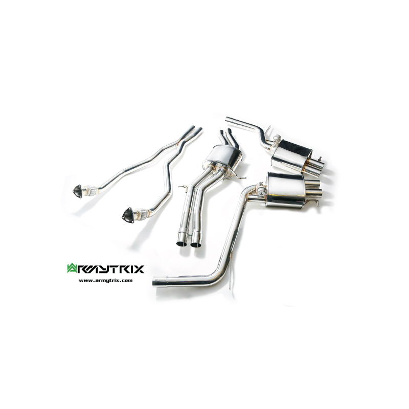 Catback Armytrix en titane avec valves, sorties carbone pour Audi R8 MK1 V10 5.2 FSI (2009-2012)